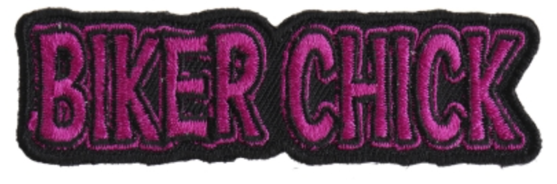 Biker Chick Patch In Pink